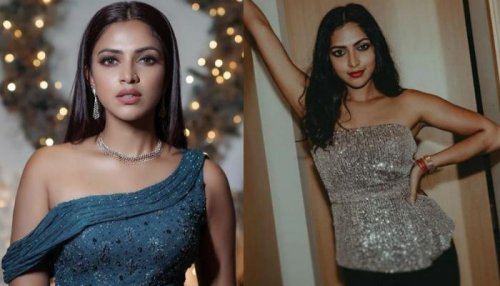 South Indian Beauty, Amala Paul Raises The Fashion Bar By Donning An Embellished Maroon Top