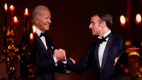 Watch: Biden welcomes Macron for first state dinner of his presidency