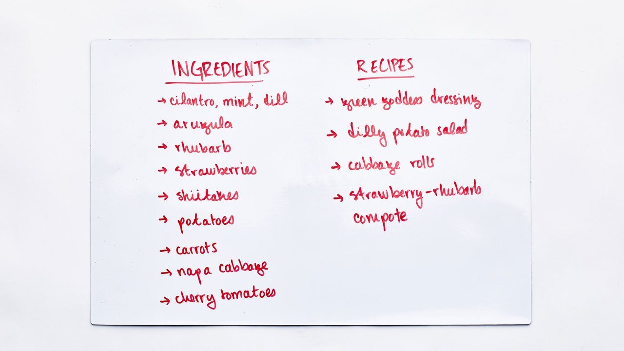 A Fridge Whiteboard Will Help You Cut Down on Personal Food Waste