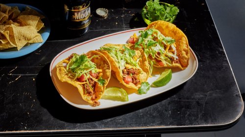 Puffy Tacos With Beef Picadillo