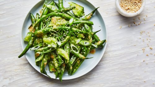 Green Beans and Cucumbers With Miso Dressing