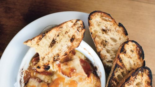 Melted Cheese and Chorizo with Grilled Bread