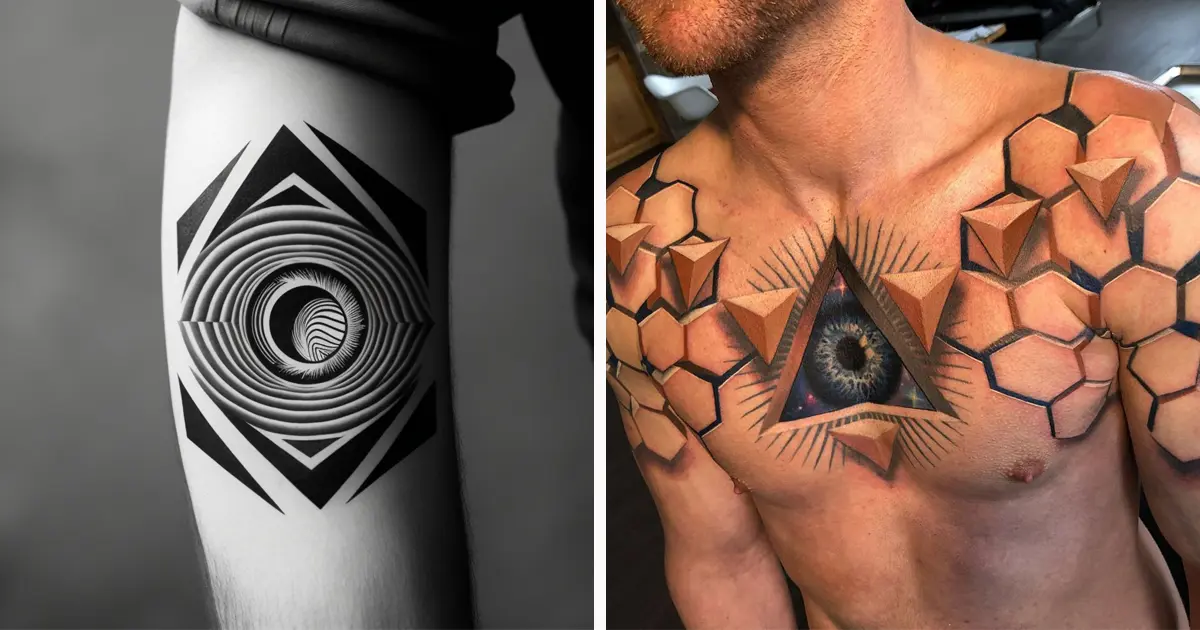 20 Mindbending Optical Illusion Tattoos  LuvThat