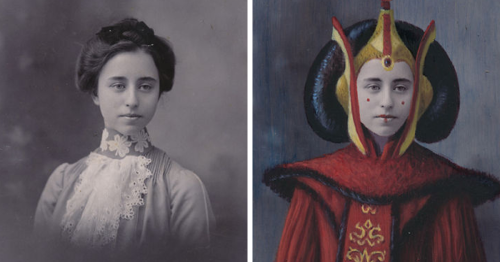 Artist Turns Vintage Portraits Into Heroes Of Pop Culture