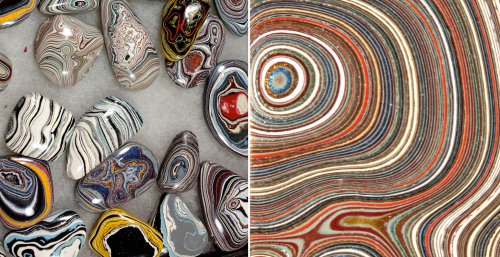 These Gorgeous Stones Were Accidentally Created From Layers of Car Paint In Old Auto Factories