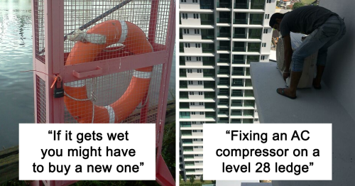 “Safety First!”: This Online Group Is Dedicated To The Dumbest Work Safety Examples, Here Are 45 Of The Worst Ones (New Pics)