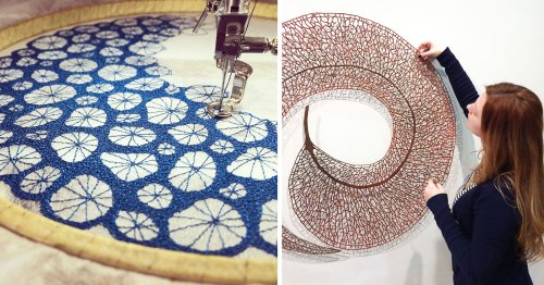 Artist Uses Home Sewing Machine To Capture Nature’s Most Delicate Forms With Embroidery