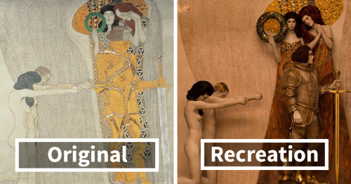 Gustav Klimt’s Paintings Get Recreated With Real-Life Models, And The Result Is Amazing