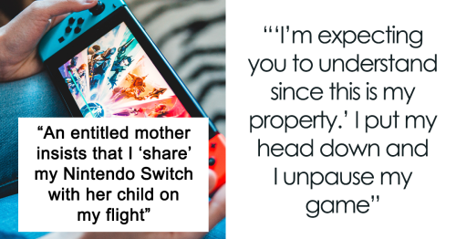 “An Entitled Mother Insists That I ‘Share’ My Nintendo Switch With Her Child On My Flight”