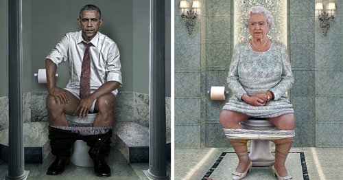 World Leaders Are People Too: Artist Shows Them Doing Their “Duty”