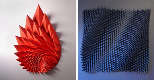 The Way This Engineer Turns Simple Sheets Of Paper Into Geometric Art Is Amazingly Satisfying (30 Pics)