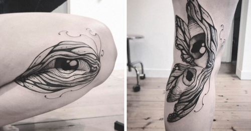 This Tattoo Artist Creates Tattoos That Change Shape When Knees and Elbows Are Bent (39 Pics)