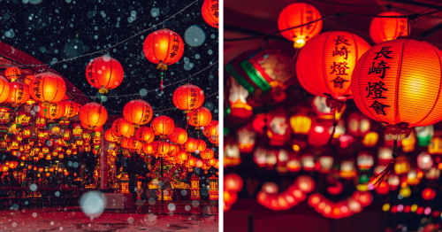 I Succeeded In Capturing A Ruthlessly Rare Sight: Nagasaki Lantern Festival In Snow (15 Pics)