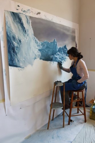 Iceberg Drawings by Zaria Forman Fulfill Late Mother’s Dream And Raise Awareness On Climate Change