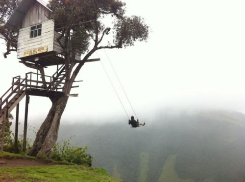 The Swing At The End Of The World Lets You Swing 2,600 Meters Above Sea Level