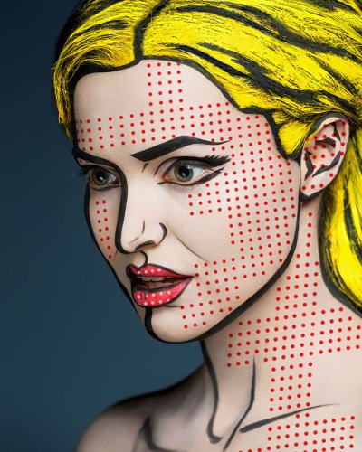 Models’ Faces Turned Into Stunning Optical Illusions By Creative Russian Duo