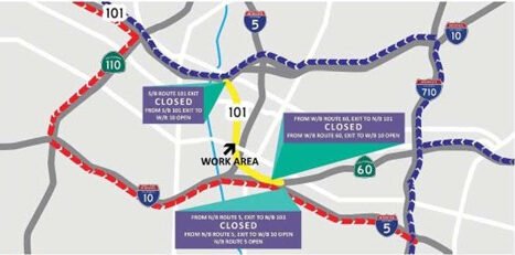101 Freeway in Boyle Heights to close for 24 hours this weekend