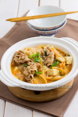 泡菜豆腐粉絲豬肉煲 【韓日美食】Kimchi Pork Tofu with Vermicelli Noodles