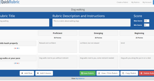 Quick Rubric Offers an Easy Way to Create Rubrics Online
