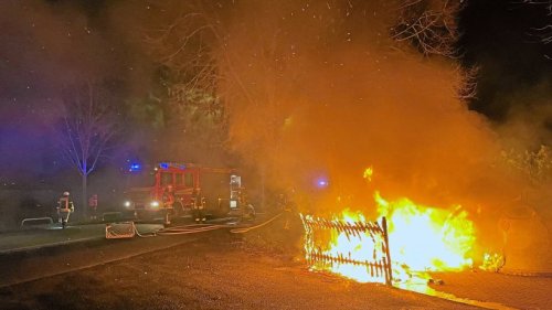 Wertstoffinsel in Flammen: Feuerwehr rückt in Vechelde aus