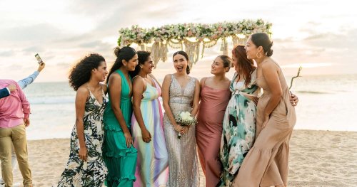 This Couple's Viral Color Palette Wedding Dress Code Is Dividing the Internet