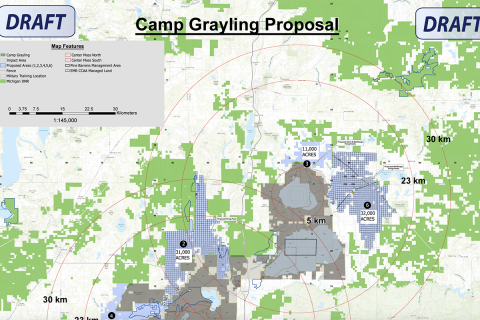 Map reveals Michigan National Guard’s proposed Camp Grayling expansion