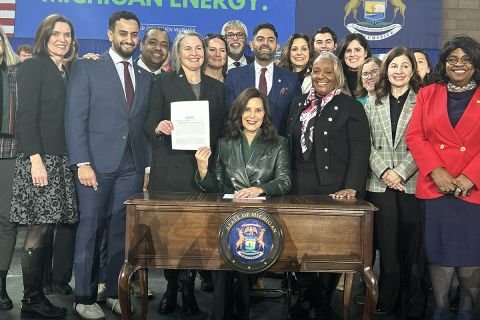 Whitmer signs energy bills to make Michigan use clean energy by 2040