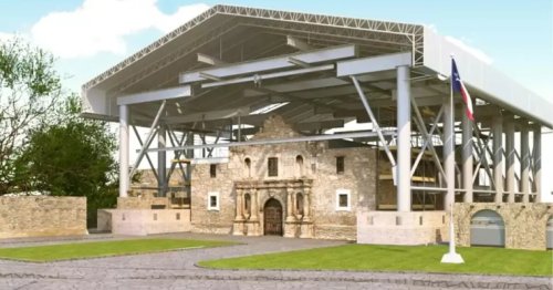 Visitors to San Antonio's Alamo will soon see a temporary structure above it