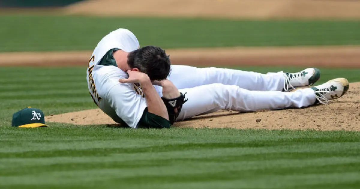 Athletics pitcher Chris Bassitt suffered fractured cheek; released