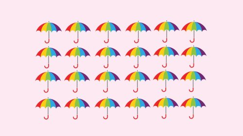 Schlechtes-Wetter-Suchbild: Könnt ihr hier den einen Regenschirm finden, der kaputt ist?