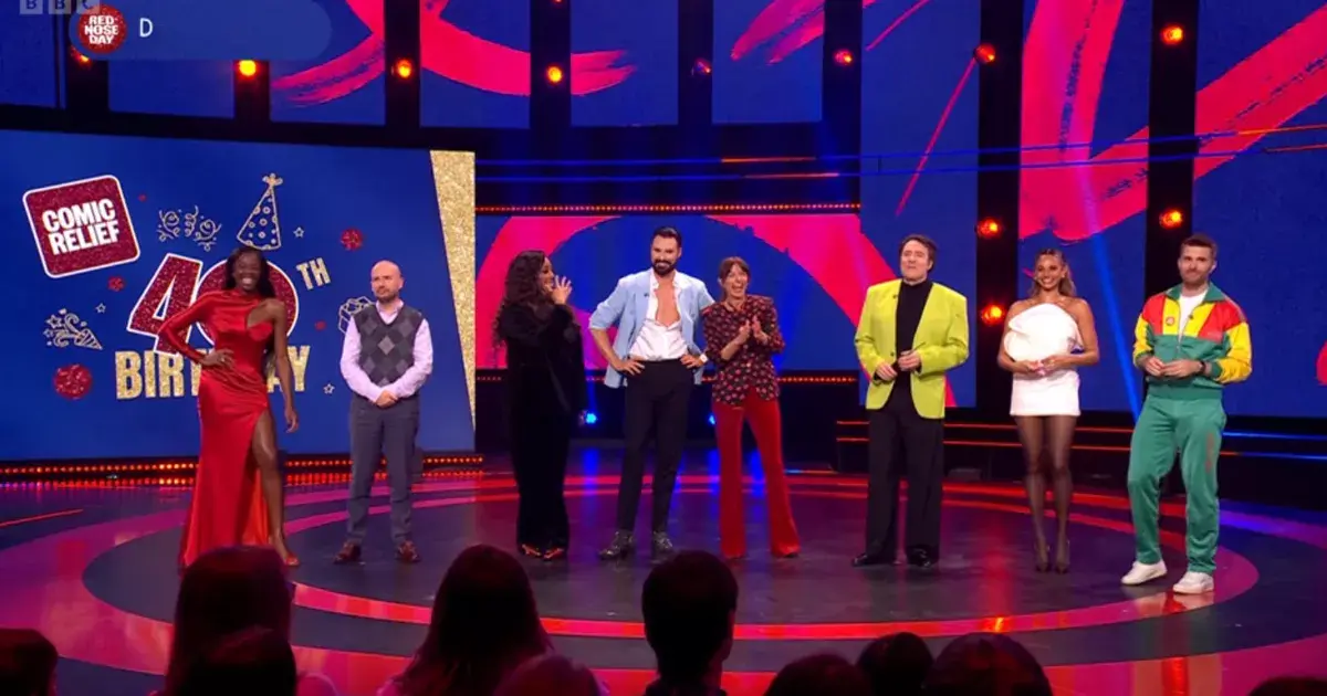 BBC Comic Relief host changes outfit minutes into show after 'embarrassing mistake'