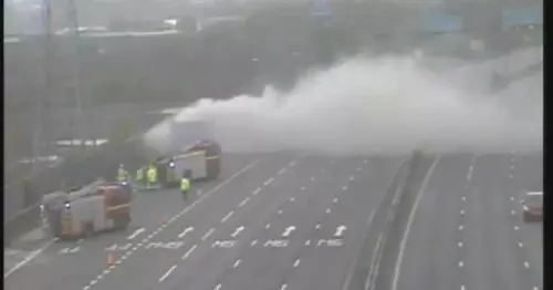 Live: M5 closed after fire and police incident