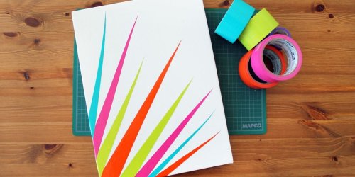 DIY Duct Tape Canvas Art in 90 Seconds