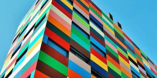 18 Cool Color Blocked Buildings