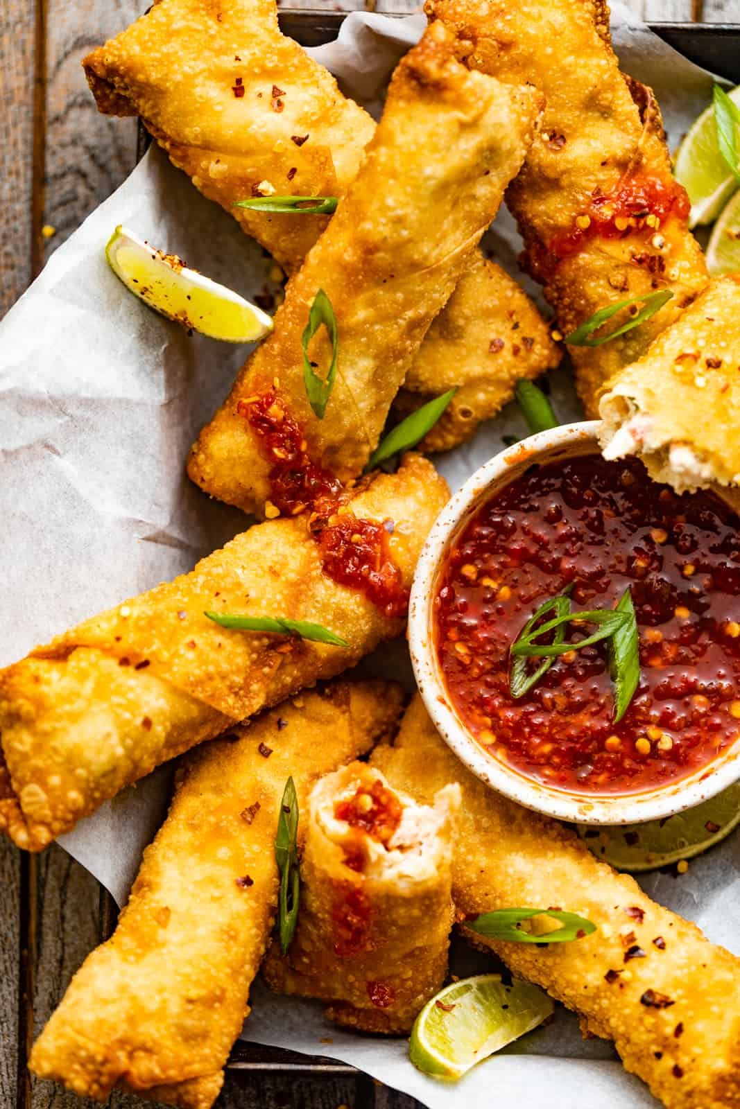 Crab Rangoon Egg Rolls