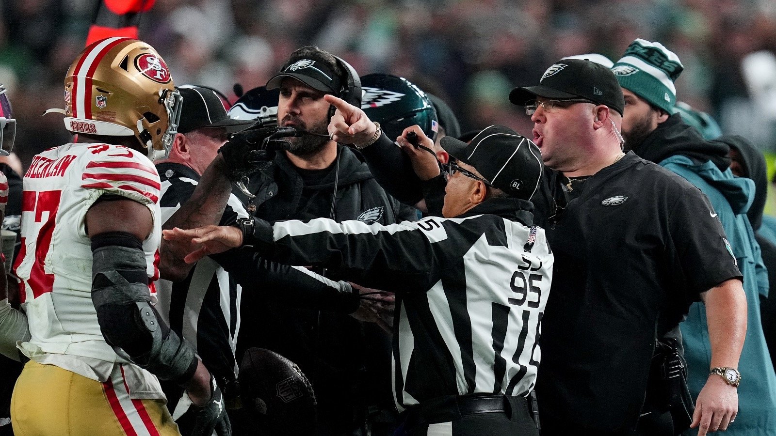 San Francisco 49ers Coach Kyle Shanahan Incensed Over Eagles' Sideline Security Incident