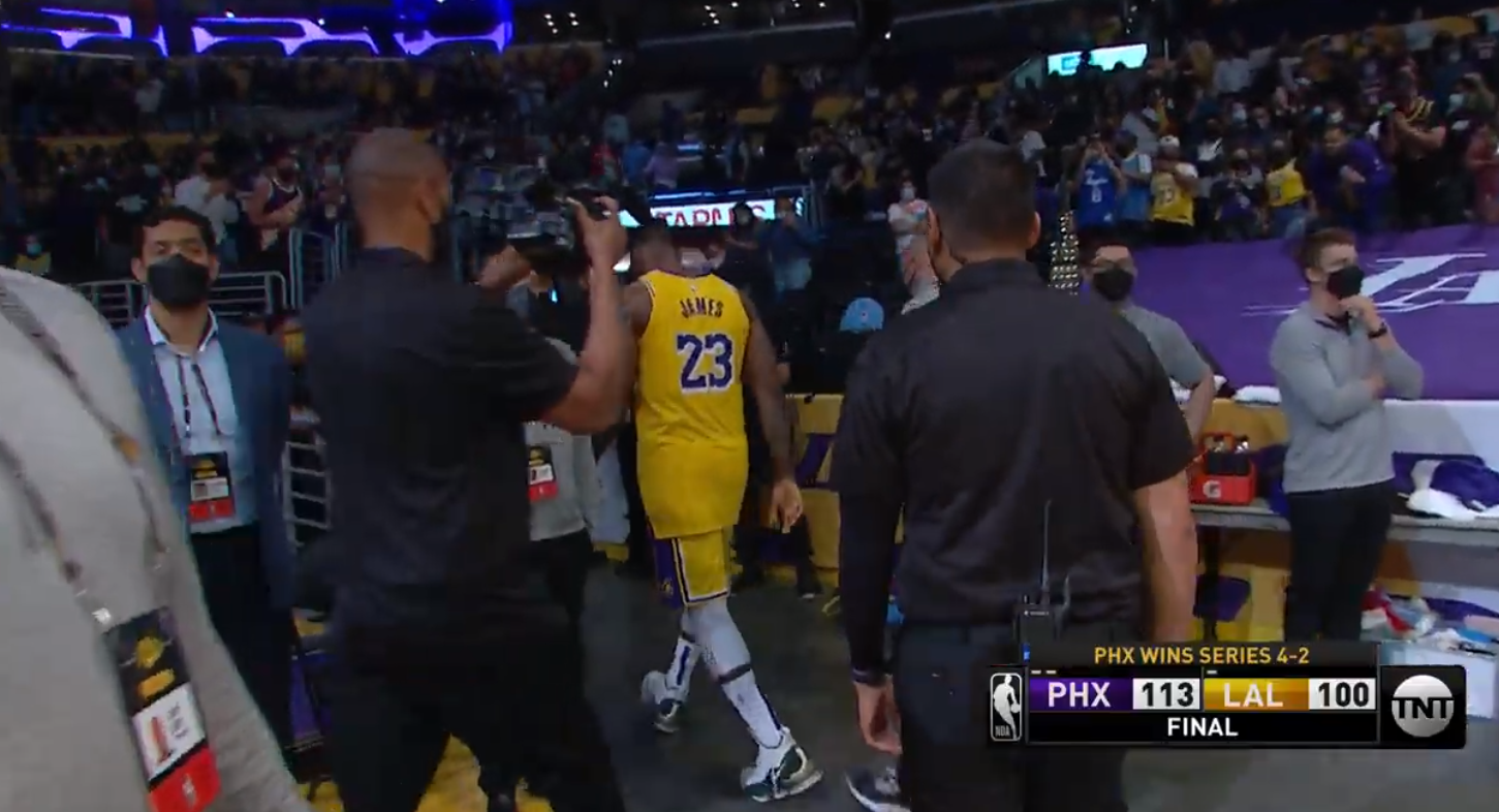NBA Fans Blast LeBron James For Not Shaking Hands With Phoenix Suns Players After Lakers Were Eliminated From Playoffs