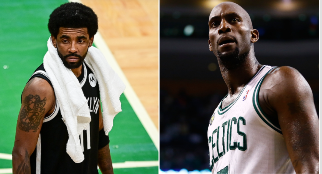 Kevin Garnett Reacts To Kyrie Irving Disrespectfully Stomping On Celtics' Logo
