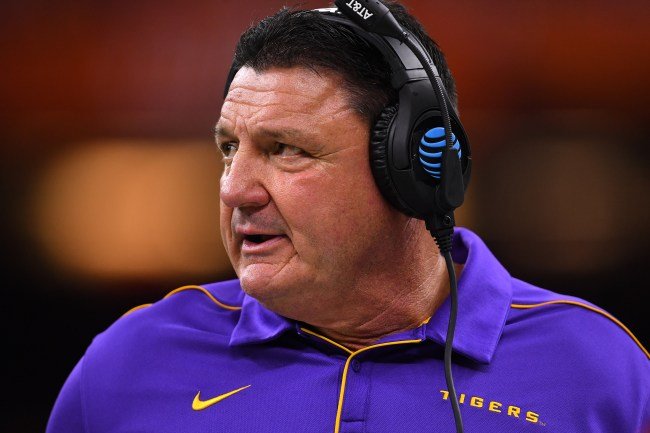 LSU coach Ed Orgeron mocked for showing off young girlfriend then losing big