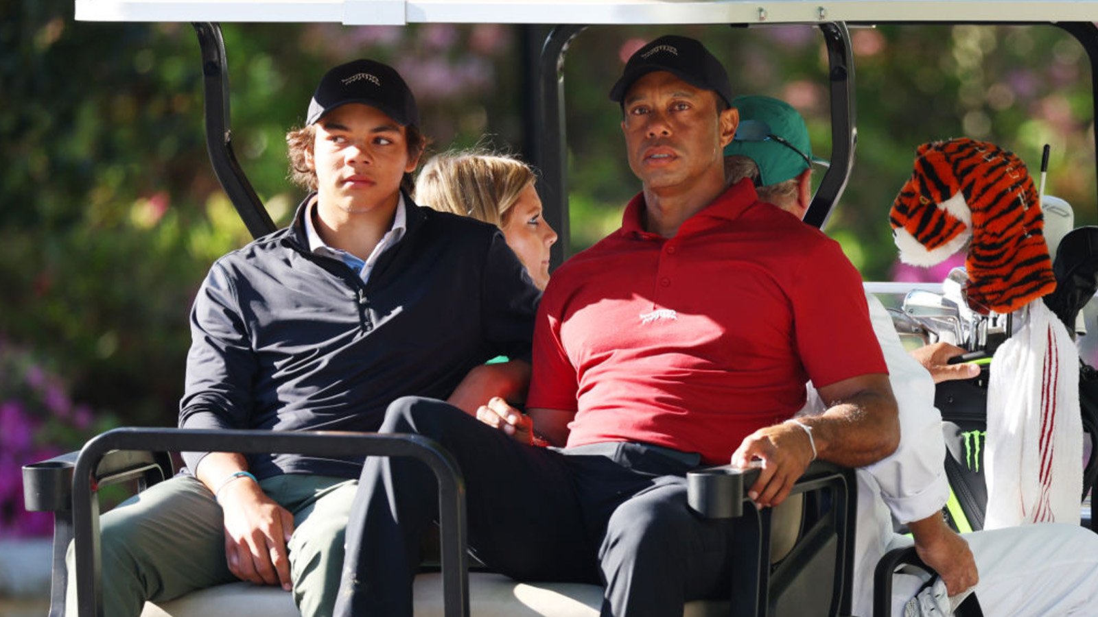 Tiger Woods' son visits Augusta on short notice to help his dad Tiger - cover