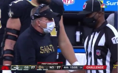 Fans are convinced this video shows Saints coach Sean Payton paying ref