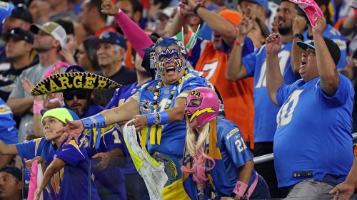 AI robot fans seen at Chargers-Dolphins game