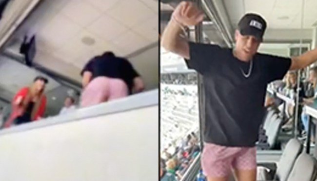 Fan Catches Jackson Mahomes Filming An Awkward TikTok Dance In A Suite At A Chiefs Game