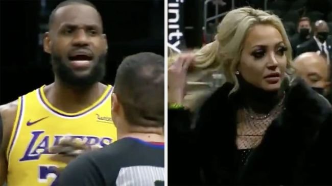 LeBron has words with 'Courtside Karen' - the fight spills onto social media