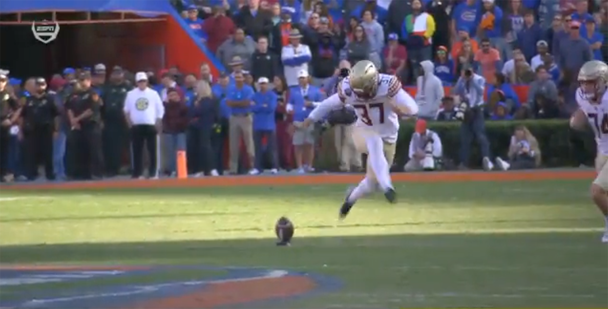 FSU Kicker Whiffing On The Worst Onside Kick Ever Is Funnier In Russian