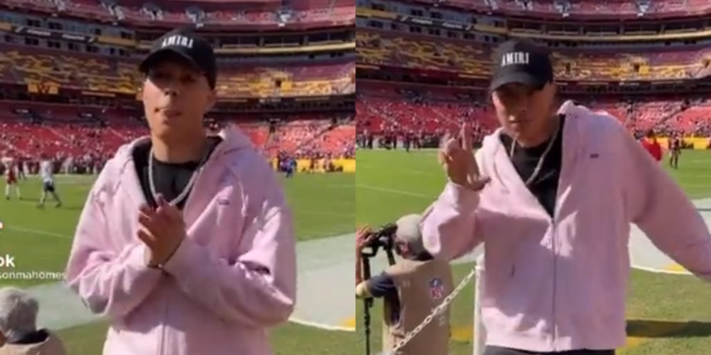 NFL Fans Are Angry At Patrick Mahomes' Brother Jackson For Dancing On Sean Taylor's Memorial Logo On Sidelines In TikTok Video - BroBible