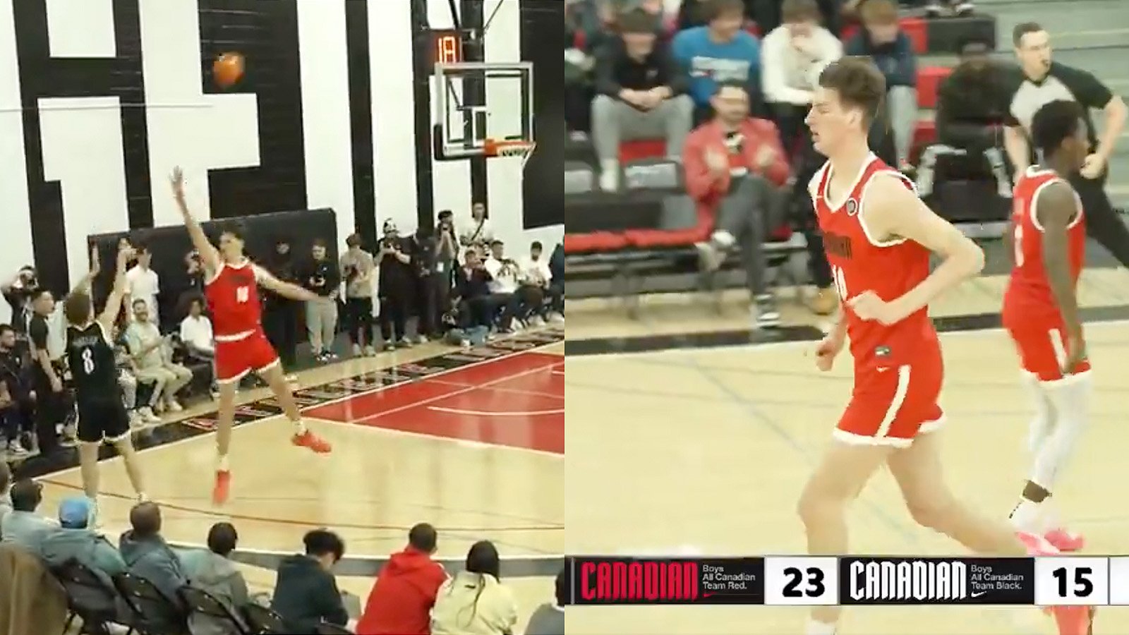 7-Foot-8 World's Tallest Teenager Dominates D1 Basketball Commits In Canadian All-Star Game