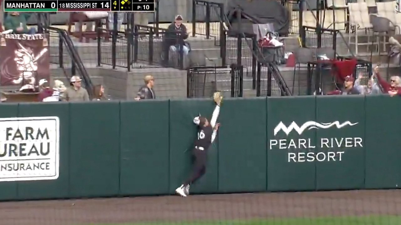 College Baseball Player Gets Obliterated Like A Cartoon During Failed Attempt To Rob Home Run (VIDEO)