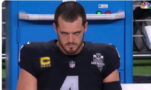 Derek Carr's angry stare became an instant meme during Raiders-Chiefs