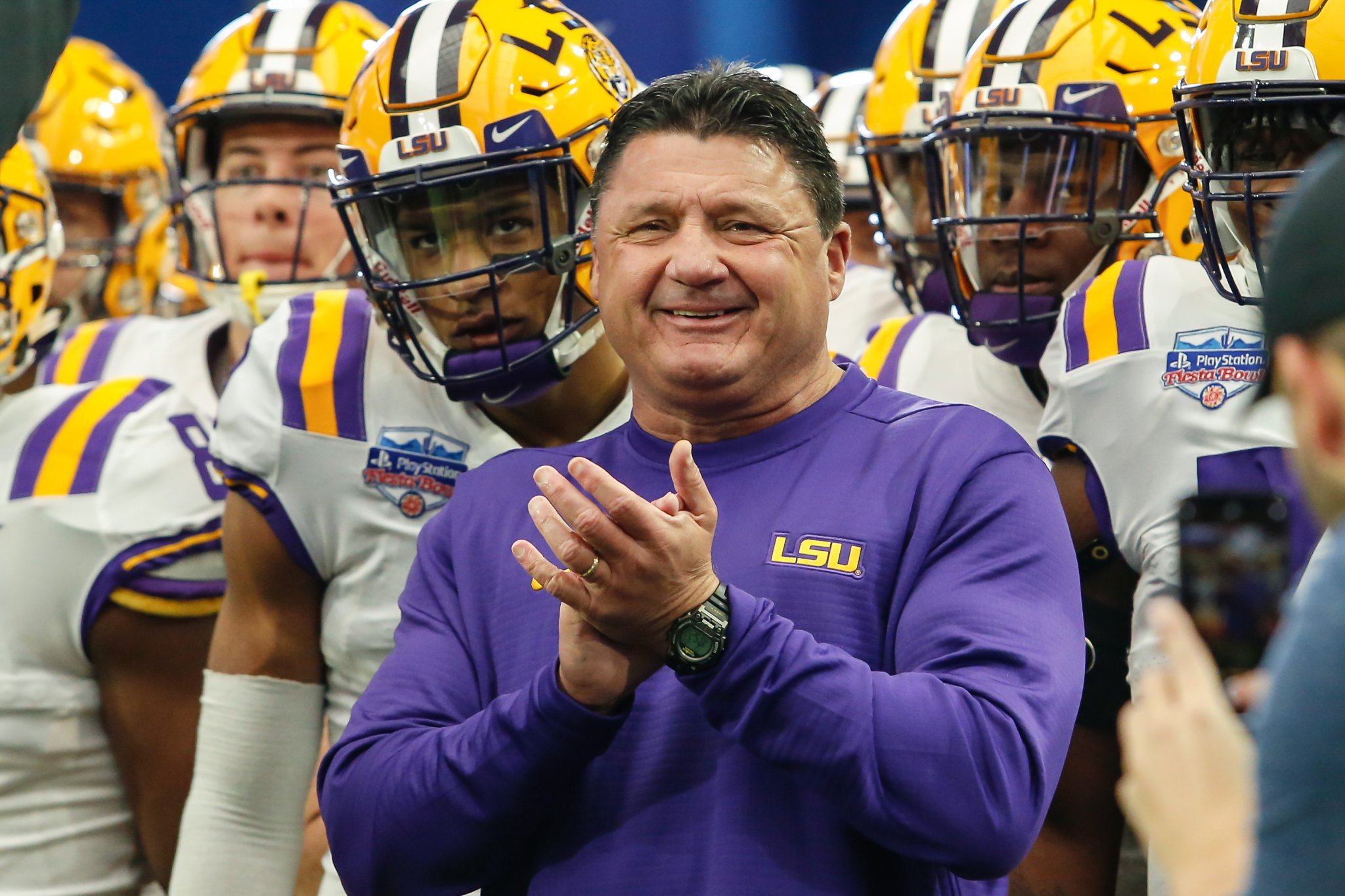 Photo Of LSU Head Coach Ed Orgeron In Bed With A Much Younger Woman Goes Viral And College Football Fans Were Impressed